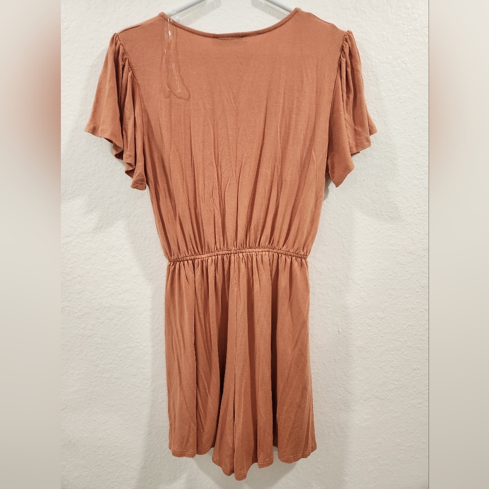 Forever 21 Brown Ruffled Peplum Jumpsuit - Picture 3 of 3